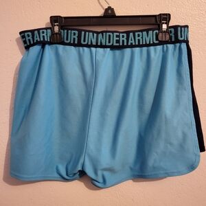 Under Armour Woman's Light Blue Athletic Shorts Medium